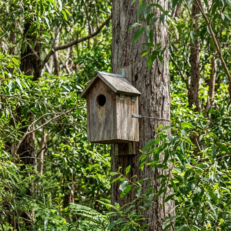 Animal nesting box installed as a humane alternative to a Bungaree roof cavity